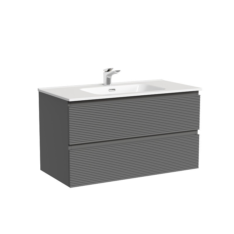 Тумба под раковину Sancos Folk 90 FL90GS подвесная Grey soft