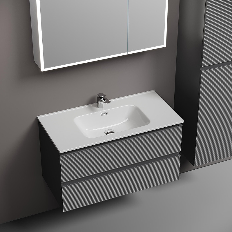 Тумба под раковину Sancos Folk 90 FL90GS подвесная Grey soft