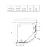Душевой уголок Vincea Alpha 80x80 VSQ-3AL800MT