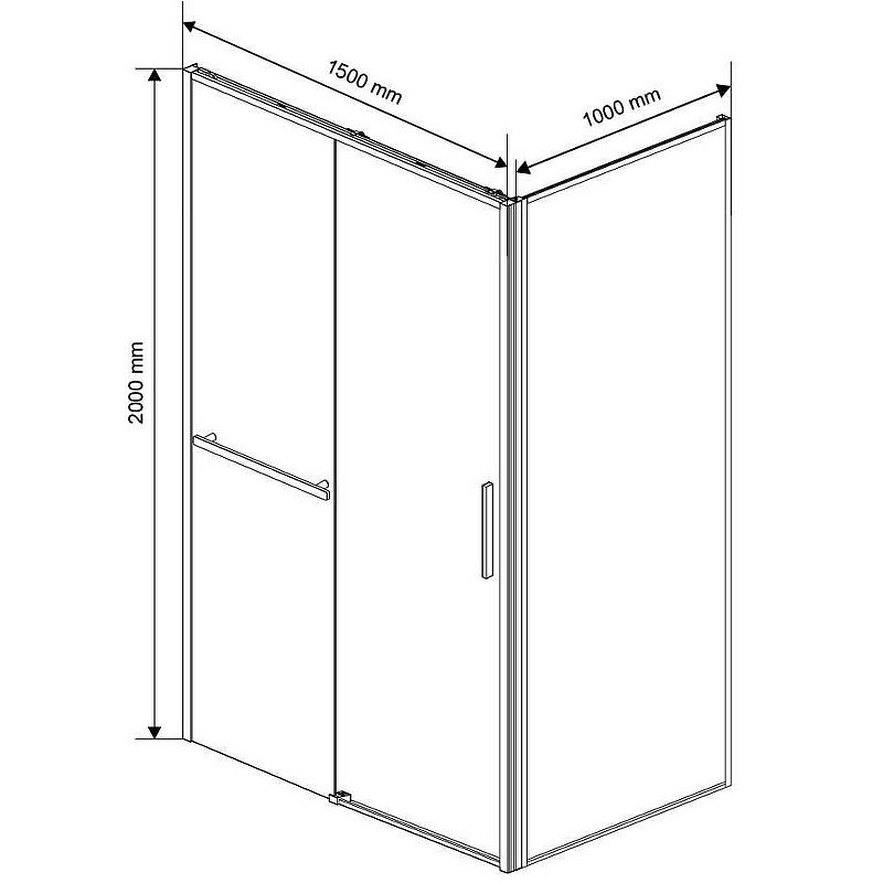 Душевой уголок Vincea Slim Soft 150x100 VSR-1SS1015CLB
