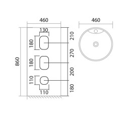 Раковина Abber Bequem 46 AC2132 цвет Белый