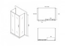Душевой уголок Abber Schwarzer Diamant 160х90 AG30160BH-S90B-S90B профиль Черный стекло прозрачное