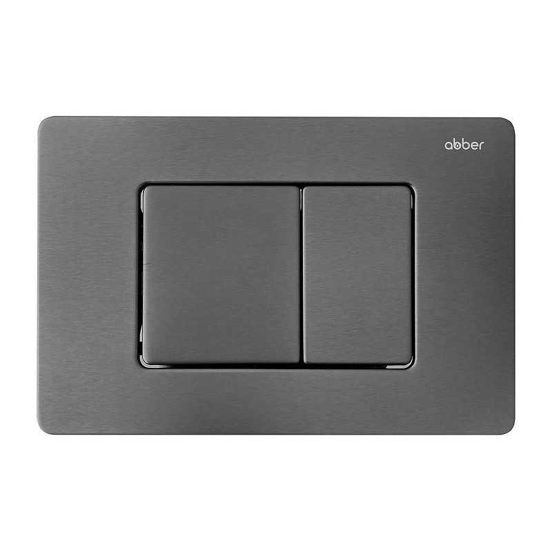 Комплект унитаза Abber Rechteck AC1201MB-AC0105-AC0120NG с сиденьем Микролифт и клавишей смыва цвет Никель