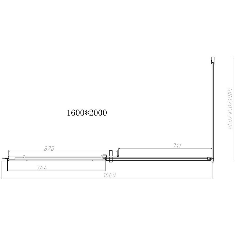Душевой уголок Vincea Dice 160x80 VSR-4D8016CLGM