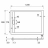 Душевой поддон из искусственного камня Cezares Tray AS 120x90 TRAY-AS-AH-120/90-30-W
