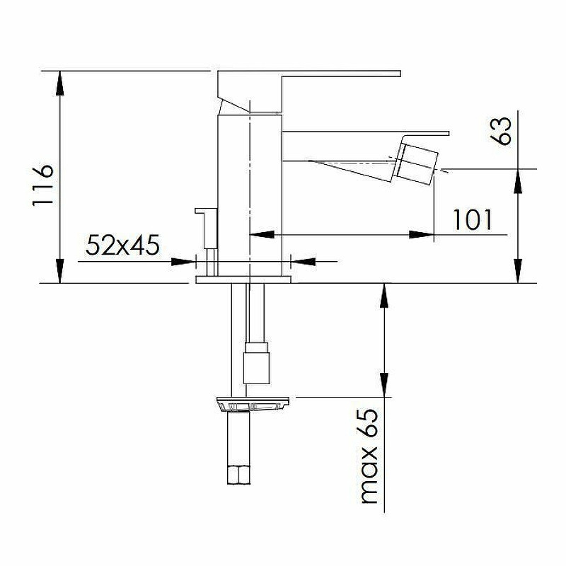 Смеситель для биде Remer Qubica Design QD20