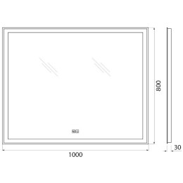Зеркало BelBagno SPC-GRT-1000-800-LED-TCH-PHONE с подсветкой