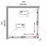 Душевой уголок BelBagno UNO-195-A-2-90-C-Cr 90x90