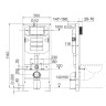 Инсталляция Ceramicanova Envision CN1001M для унитаза с клавишей смыва Хром матовый
