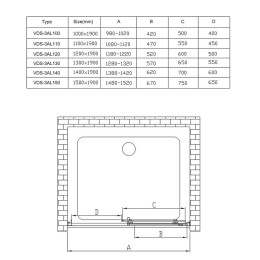 Душевая дверь Vincea Alpha 150 VDS-3AL150CLG