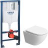 Комплект унитаза BelBagno Uno-Tor BB5177CH-TOR/SC с инсталляцией Grohe Rapid SL 38772001
