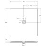 Душевой поддон из искусственного камня BelBagno Uno 90x90 TRAY-MR-UNO-A-90-35-W