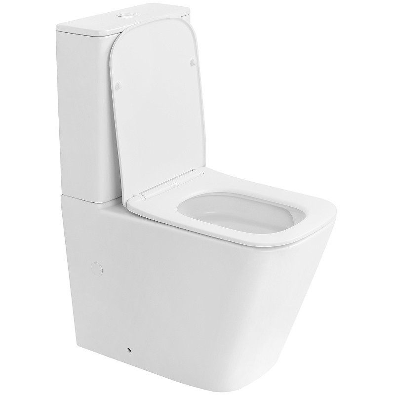 Унитаз-компакт Abber Rechteck AC1210TMW Белый матовый с бачком и сиденьем Микролифт