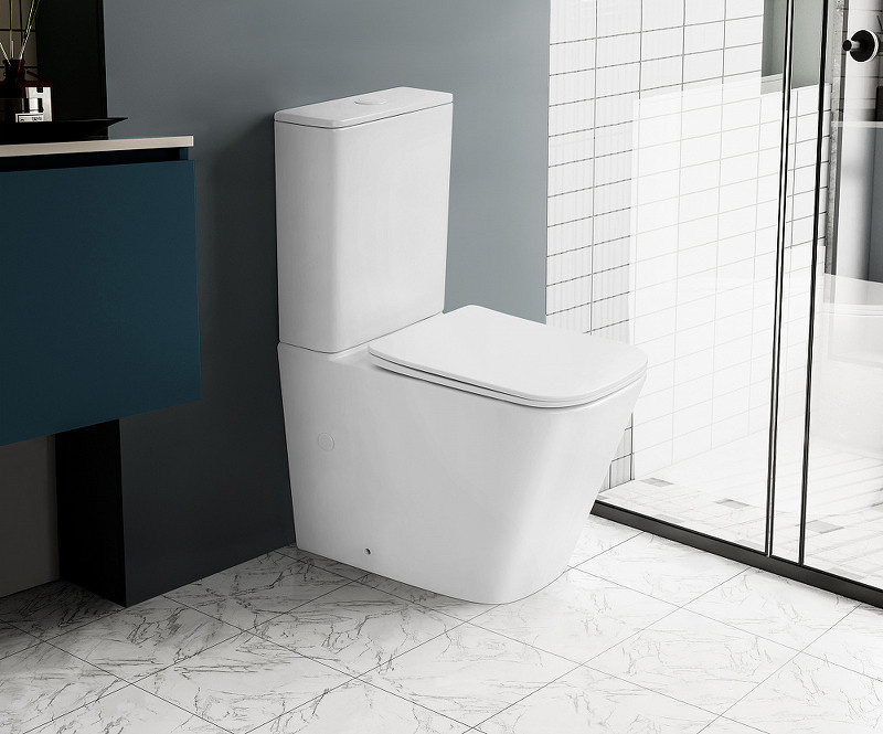 Унитаз-компакт Abber Rechteck AC1210TMW Белый матовый с бачком и сиденьем Микролифт