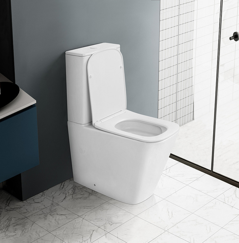 Унитаз-компакт Abber Rechteck AC1210TMW Белый матовый с бачком и сиденьем Микролифт