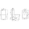 Унитаз-компакт Abber Rechteck AC1210TMW Белый матовый с бачком и сиденьем Микролифт