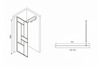Душевая перегородка Abber Immer Offen 90 AG63090B профиль Черный стекло прозрачное