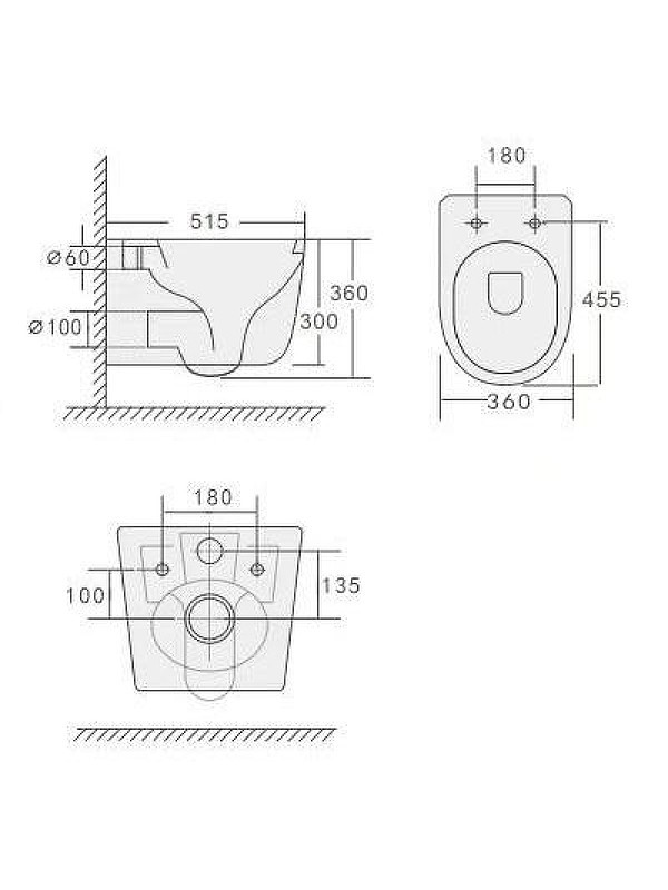Унитаз Boheme Flow 969-SET-L