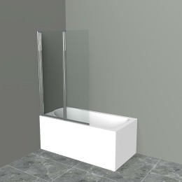 Шторка на ванну BelBagno UNO-V-2-120/150-C-Cr