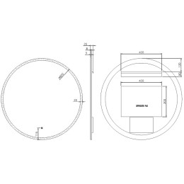 Зеркало Boheme Modern 80 545-80-B с подсветкой