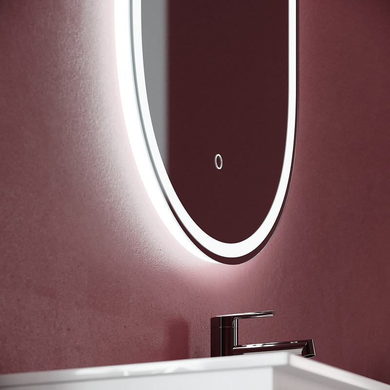 Зеркало Sancos Oval 45 OV45F с подсветкой