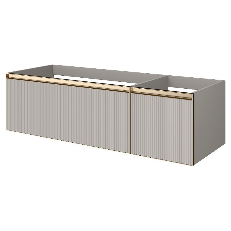 Тумба под раковину Boheme Armadi Art Quatro 2 140 790-M2-140-CM-RIB-MG подвесная
