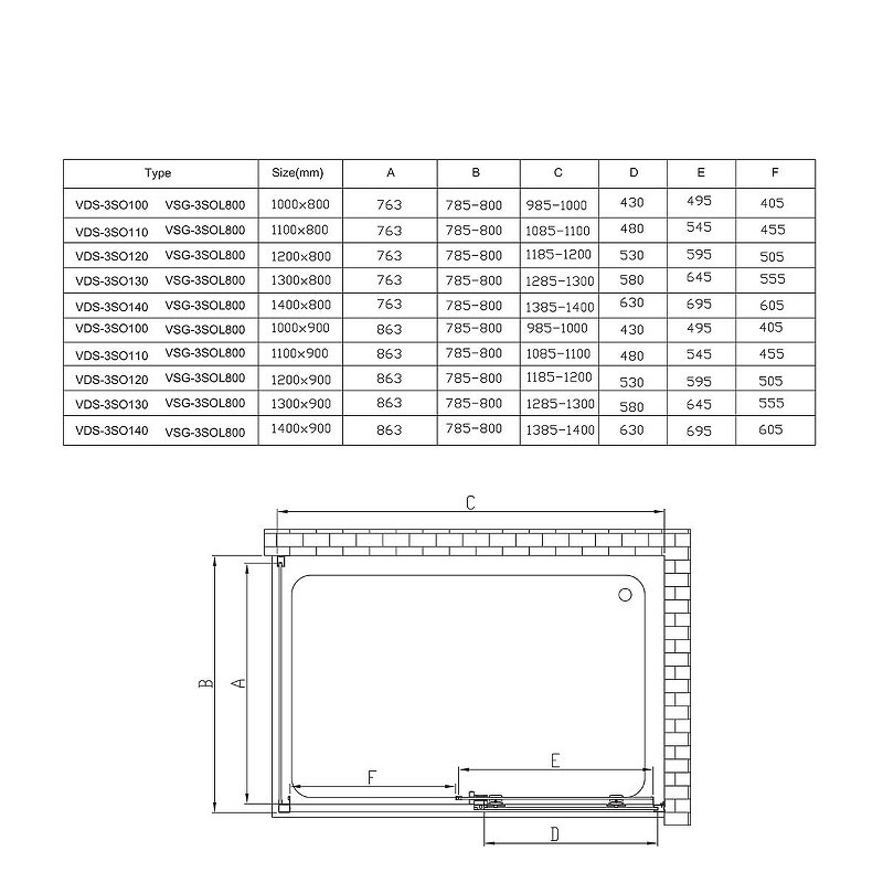 Душевой уголок Vincea Soft 110x80 VSR-3SO8011CL