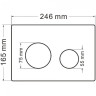 Клавиша смыва Abber AC0121MMG Золото матовое