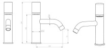 Смеситель для раковины Boheme Stick 121-MG-MR-B