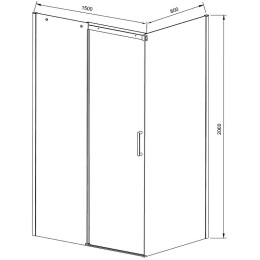 Душевой уголок Vincea Dice 150x80 VSR-4D8015CLGM