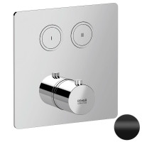 Смеситель для душа Remer X Style X99QD2KBNO с термостатом цвет Черный матовый