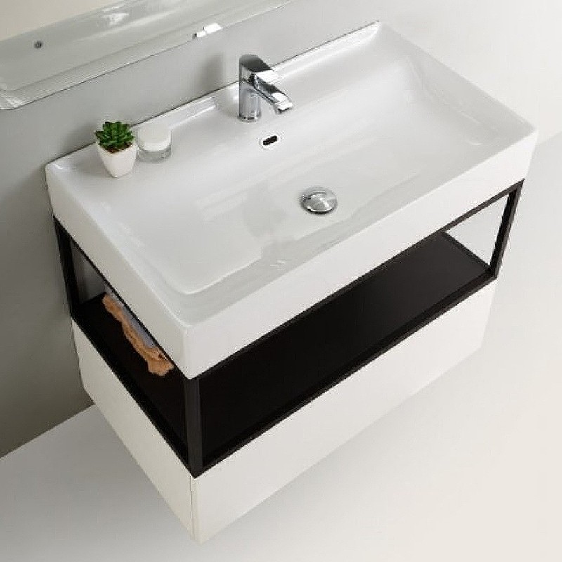 Тумба Cezares Cadro 80 CADRO-80-1C-SO-BG-BLUM подвесная