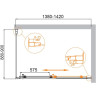 Душевой уголок Cezares Molveno 140x90 MOLVENO-AH-11-140/90-C-Cr-IV