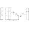 Смеситель для раковины Boheme Stick 121-B-MR-W