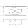Раковина BelBagno 90 BB-8099-3-90