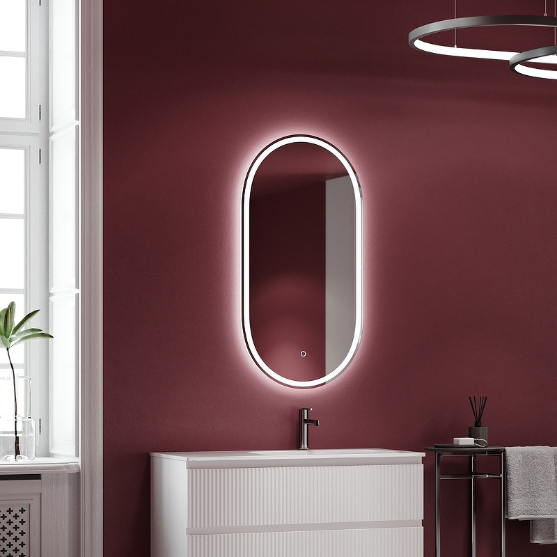 Зеркало Sancos Oval 55 OV55F с подсветкой с сенсорным выключателем и диммером