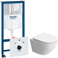 Комплект унитаза BelBagno Uno-Tor BB5177CH-TOR/SC с инсталляцией Grohe Rapid SL 38775001