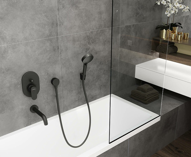 Держатель ручного душа Hansgrohe Porter S 28331670 черный матовый