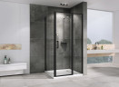 Душевой уголок Abber Sonnenstrand 120x100 AG04120BS-S100B профиль Черный стекло прозрачное