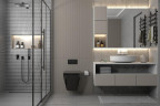 Комплект унитаза Abber Rechteck AC1201MB-AC0105-AC0121NG с сиденьем Микролифт и клавишей смыва цвет Никель