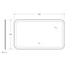 Зеркало Cezares Stylus 120 CZR-SPC-STYLUS-1200-700-TCH-WARM с подсветкой