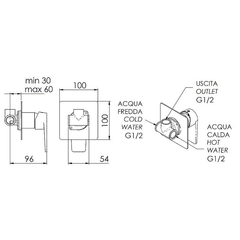Смеситель для душа Remer Dream D30