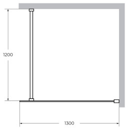 Душевая перегородка Cezares Liberta 130 LIBERTA-L-1-130-120-C-Cr