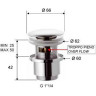 донный клапан Remer 905CC2114 click-clack Хром