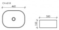 Раковина-чаша Ceramicanova Element 46 CN6018 Белая