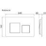 Клавиша смыва Ceramicanova Balance Square CN12-002MB Черная матовая