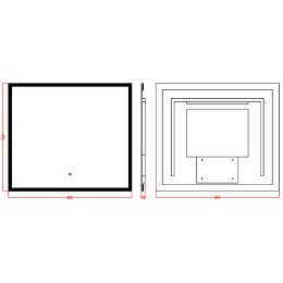 Зеркало Boheme Modern 80x70 544-080 с подсветкой