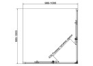 Душевой уголок Vincea Слим 8мм (Slim 8mm) 100х100 VSS-4SL100CLG