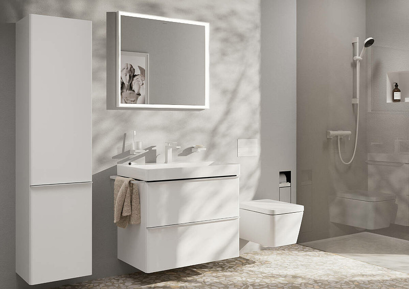 Смеситель для раковины Hansgrohe Tecturis E 73010700 белый матовый