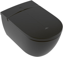 Унитаз биде Villeroy&amp;Boch Viclean V0E200R7 подвесной цвет Pure Black CeramicPlus с сиденьем Микролифт